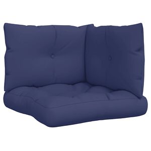vidaXL Coussins de palette lot de 3 bleu marine tissu oxford