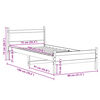 vidaXL Cadre de lit sans matelas 75x190 cm bois de pin massif