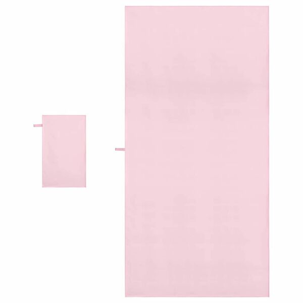 vidaXL Set de serviettes de sport 2 pcs Rose tissu