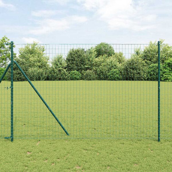 vidaXL Clôture Euro Vert 1,6 x 10 m Fer revêtu de PVC