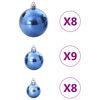 vidaXL Boules de No&euml;l 100 pcs bleu &Oslash;3/4/6 cm