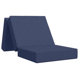 vidaXL Canap&eacute;-lit pliable 75 x 63 x 45 cm Bleu