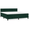 vidaXL Sommier &agrave; lattes de lit et matelas Vert fonc&eacute; 180x200cm Velours