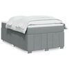 vidaXL Sommier &agrave; lattes de lit et matelas gris clair 120x190 cm tissu