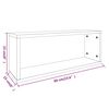 vidaXL &Eacute;tag&egrave;res murales cube 2 pcs Ch&ecirc;ne fum&eacute; 60x15x23 cm Bois