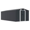 vidaXL Abri de jardin 257x489x181 cm M&eacute;tal Anthracite