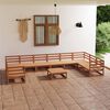 vidaXL Salon de jardin 11 pcs bois de pin massif
