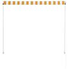 vidaXL Auvent r&eacute;tractable 150x150 cm Jaune et blanc