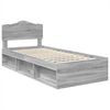 vidaXL Cadre de lit Gris Sonoma 100 x 200 cm Bois de pin massif