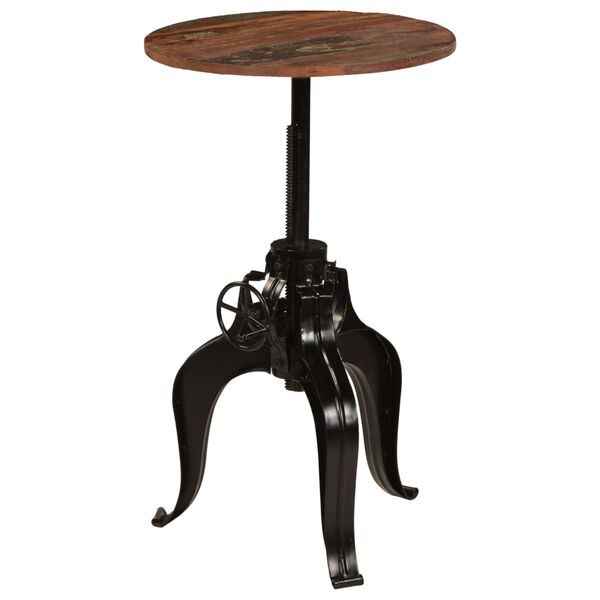 vidaXL Table de bar Bois de r&eacute;cup&eacute;ration massif 60x(76-110) cm