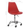 vidaXL Chaise &agrave; manger Rouge Similicuir