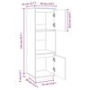 vidaXL Buffet haut 38x35x117 cm Bois massif de pin