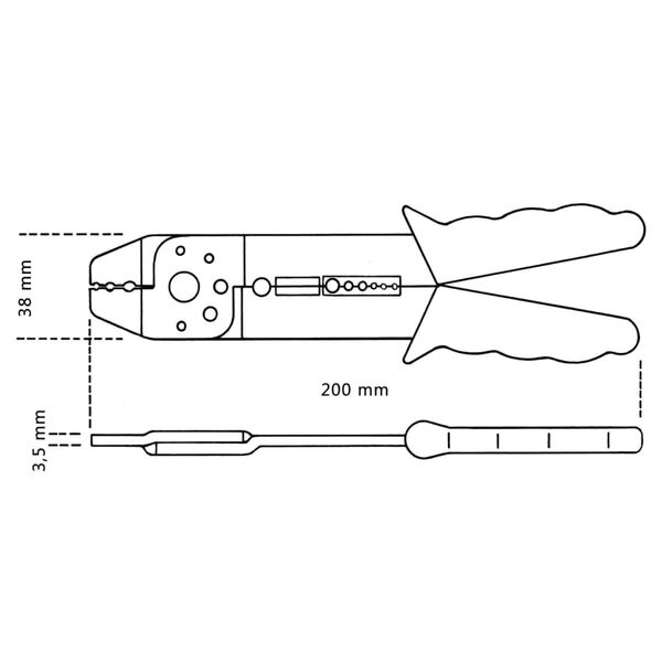 Beta Tools pinces &agrave; sertir 1602 en acier 016020001