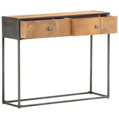 vidaXL Table console 90x30x75 cm Bois de récupération massif