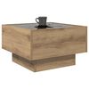 vidaXL Table basse ch&ecirc;ne artisanal 50 x 50 x 30 cm Bois d'ing&eacute;nierie