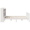 vidaXL Lit bibliothèque sans matelas blanc 160x200 cm bois pin massif