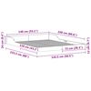 vidaXL Cadre de lit Brun cire 140 x 220 cm Pin massif