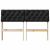 vidaXL T&ecirc;te de lit capitonn&eacute;e Noir 120 cm Pin massif