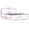 vidaXL Cadre de lit sans matelas ch&ecirc;ne marron 135x190 cm