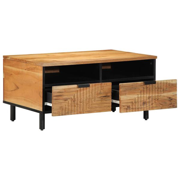 vidaXL Table basse Marron 80 x 54 x 40 cm Bois d'acacia massif