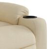 vidaXL Fauteuil inclinable électrique Crème Tissu