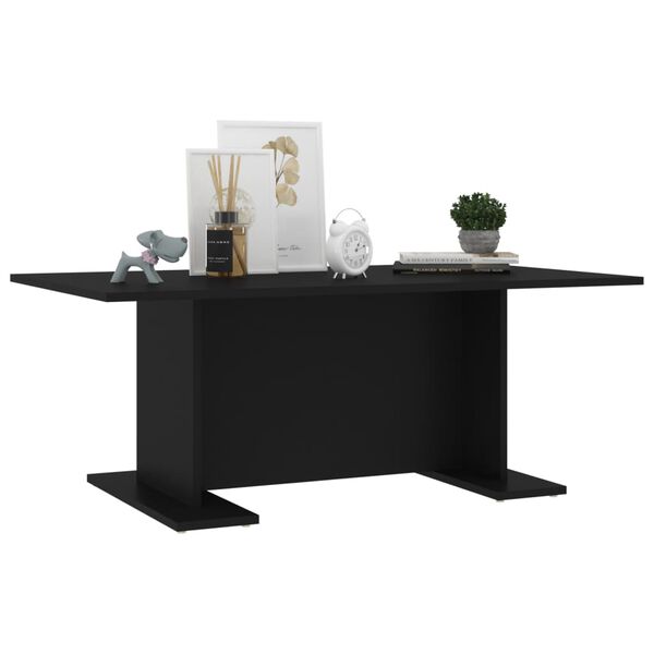 vidaXL Table basse noir 103,5x60x40 cm bois d'ingénierie
