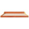 vidaXL Cadre de lit Brun cire 200 x 210 cm Pin massif