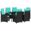 vidaXL Ensemble de Tables Basses avec coussin avec oreiller 7 pcs