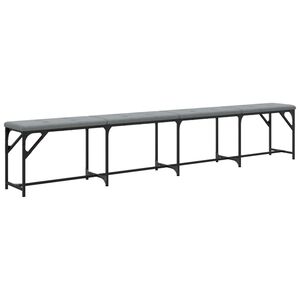 vidaXL Banc &agrave; manger gris clair 248x32x45 cm acier et tissu