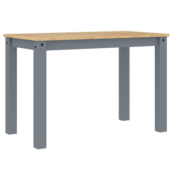 vidaXL Table à manger Panama gris 117x60x75 cm bois massif de pin