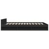 vidaXL Cadre de lit avec tiroirs sans matelas noir 120x190 cm