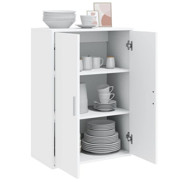 vidaXL Buffet blanc 60x31x84 cm bois d'ing&eacute;nierie
