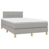 vidaXL Sommier &agrave; lattes de lit avec matelas Gris clair 120x200cm Tissu