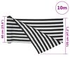 vidaXL Filet brise-vue anthracite et blanc 1,2x10 m PEHD 195 g/m&sup2;