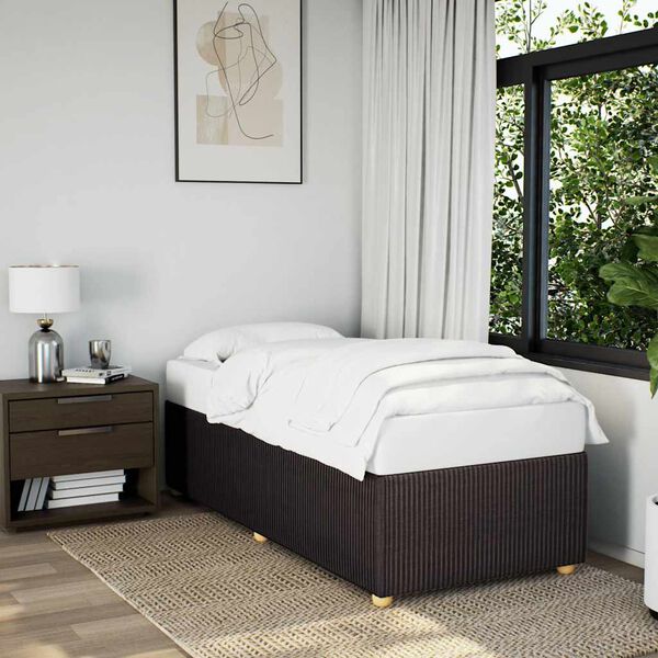 vidaXL Cadre de lit sans matelas marron fonc&eacute; 80x200 cm tissu
