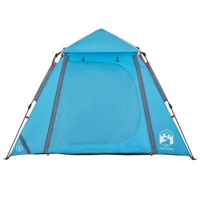 vidaXL Tente de camping à dôme 4 personnes bleu libération rapide