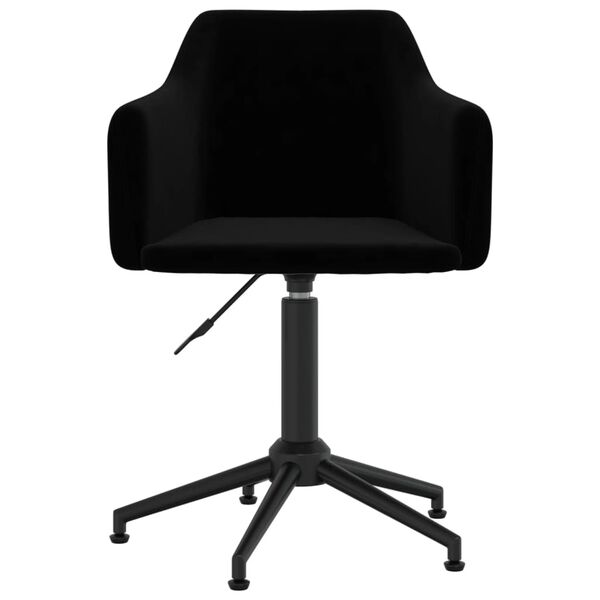 vidaXL Chaise pivotante de salle &agrave; manger Noir Velours
