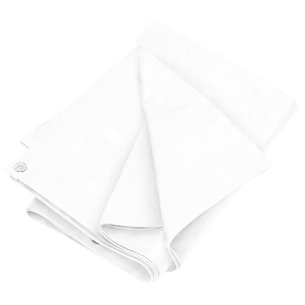 vidaXL B&acirc;che 180 g/m&sup2; 4x8 m Blanc PEHD