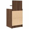 vidaXL Table de chevet avec 2 tiroirs ch&ecirc;ne marron 38x34x80 cm
