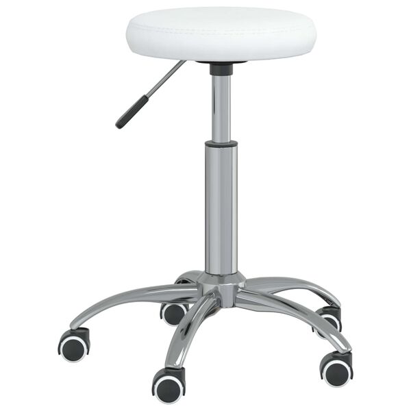 vidaXL Chaise de salle &agrave; manger Blanc Similicuir