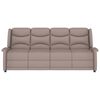 vidaXL Fauteuil de massage inclinable 4 places taupe tissu microfibre