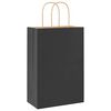 vidaXL Sacs en papier 50 pcs avec poign&eacute;es noir 21x11x31 cm