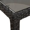 vidaXL Ensemble &agrave; manger de jardin coussins 7pcs Noir R&eacute;sine tress&eacute;e