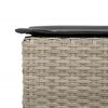 vidaXL Tabourets de bar jardin avec coussins lot de 2 gris clair rotin