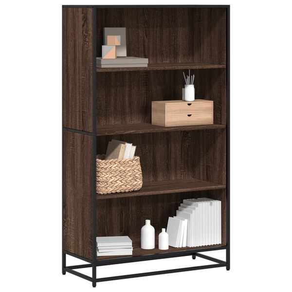 vidaXL Biblioth&egrave;que ch&ecirc;ne marron 80,5x35x139 cm bois d'ing&eacute;nierie