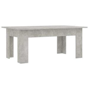 vidaXL Table basse Gris b&eacute;ton 100x60x42 cm Bois d&rsquo;ing&eacute;nierie