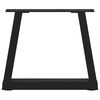 vidaXL Pieds de table basse en forme de V, 2 pi&egrave;ces, noir, 40 x (30-31,3) cm, acier