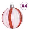 vidaXL Ensemble de boules de Noël 65 pcs Rose / Rouge / Blanc