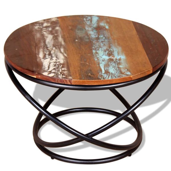 vidaXL Table basse Bois de récupération massif 60x60x40 cm
