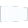vidaXL Dosserets de cuisine 2 pcs transparent 80x50 cm verre tremp&eacute;